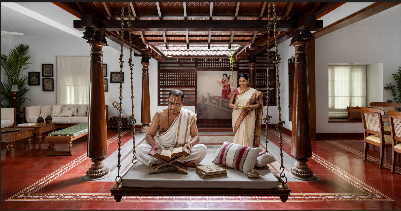 Nattukottar Vedu — Architecture and Courtyard