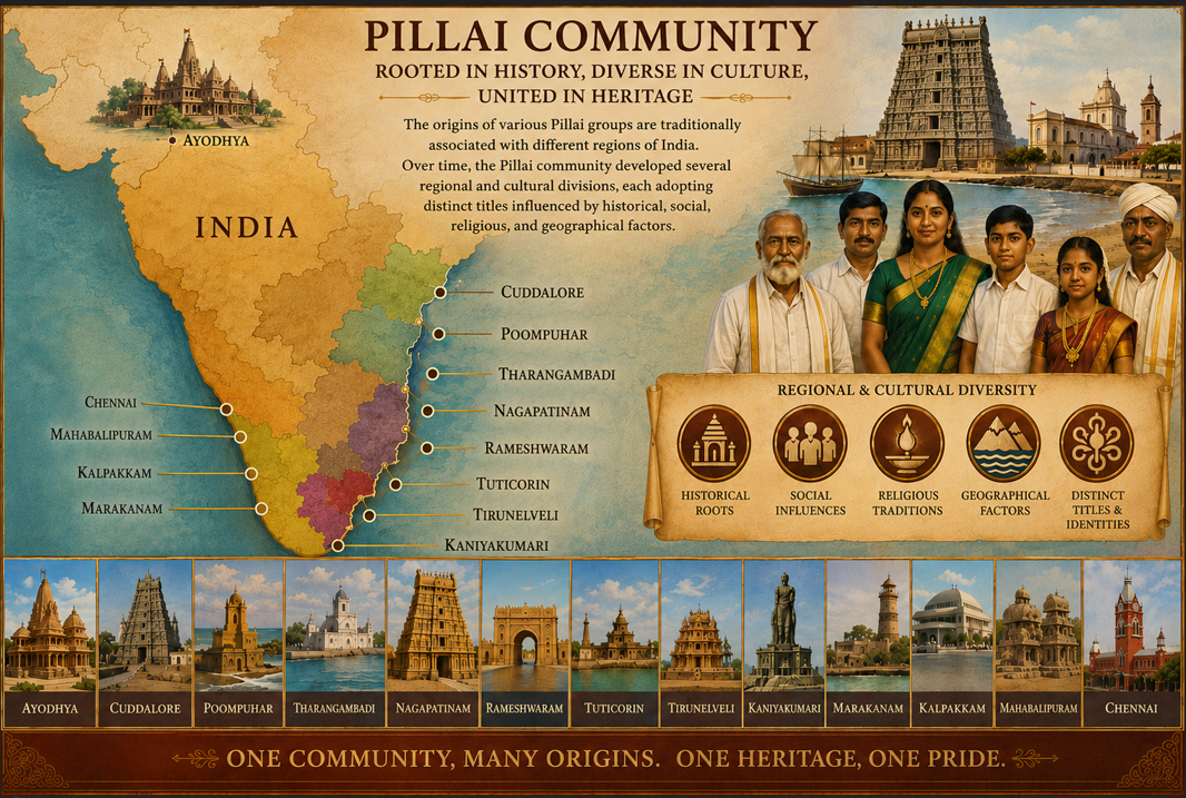 Pillai Community Origins Across India