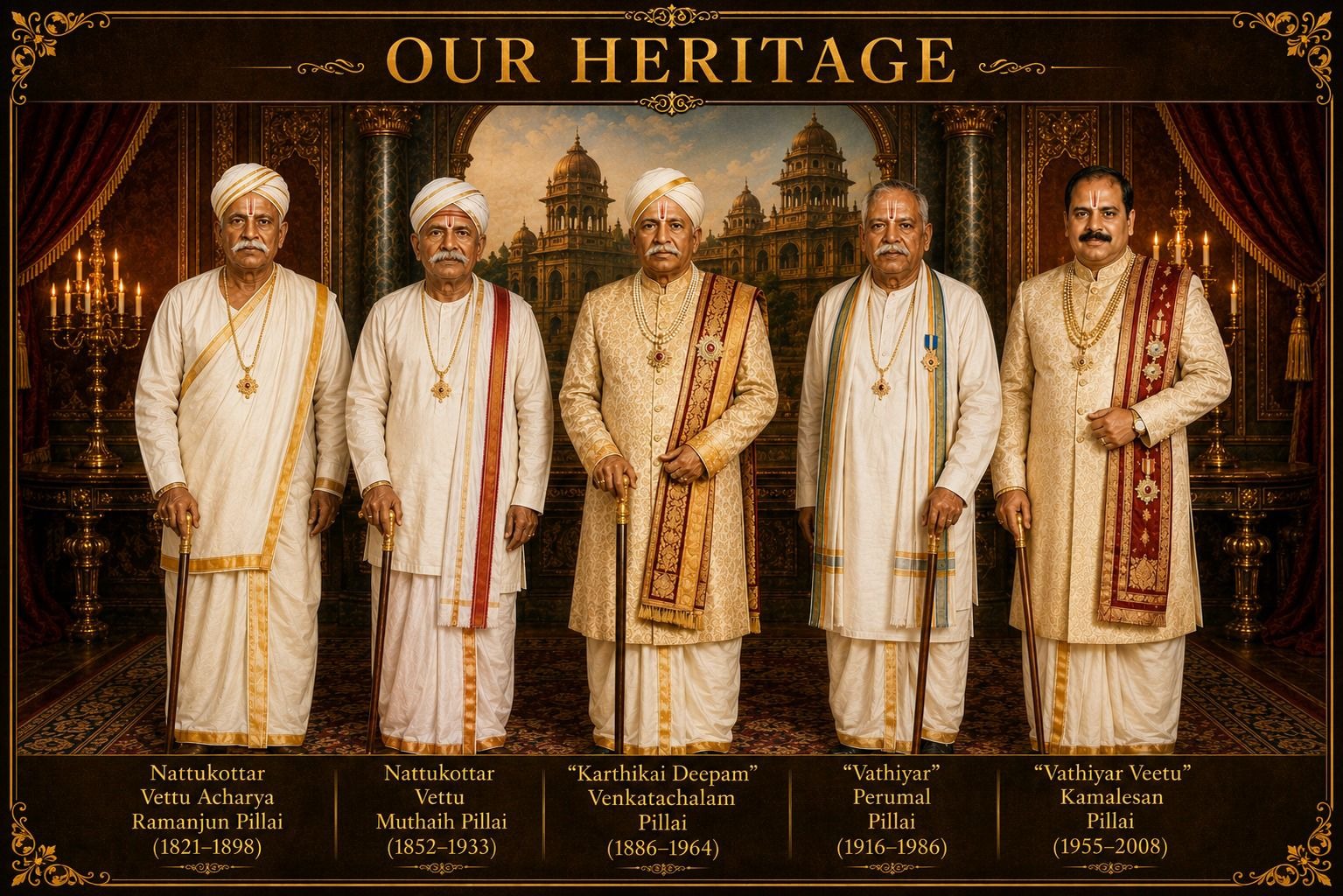 Our Heritage — five generations of the Pillai family legacy
